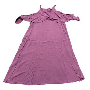 Mossimo Supply Co. - Women's Ruffled Cold-Shoulder Dusty Rose Dress-Size  S